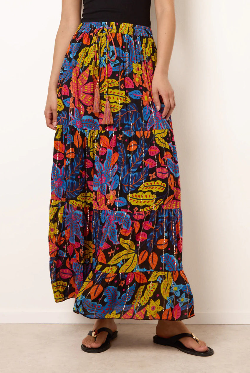 Tiered Bright Maxi Skirt BV269262003