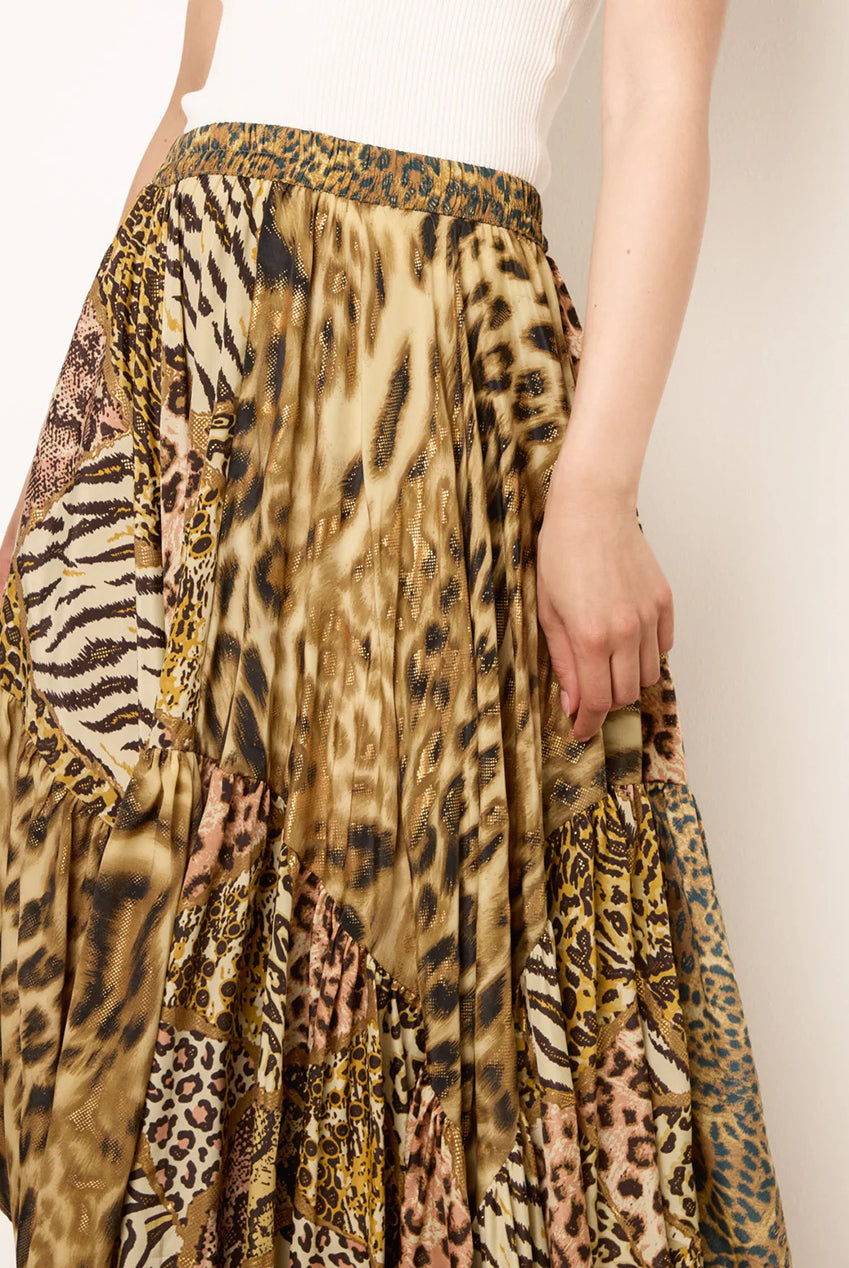 Animal Asymmetric Midi Skirt BV269273058