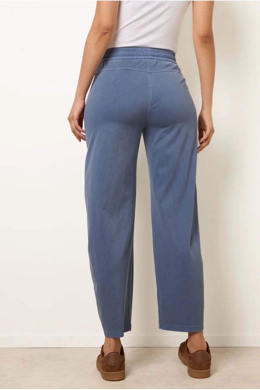Elasticated Waistband Front Tie Stretch Trousers BV269287262