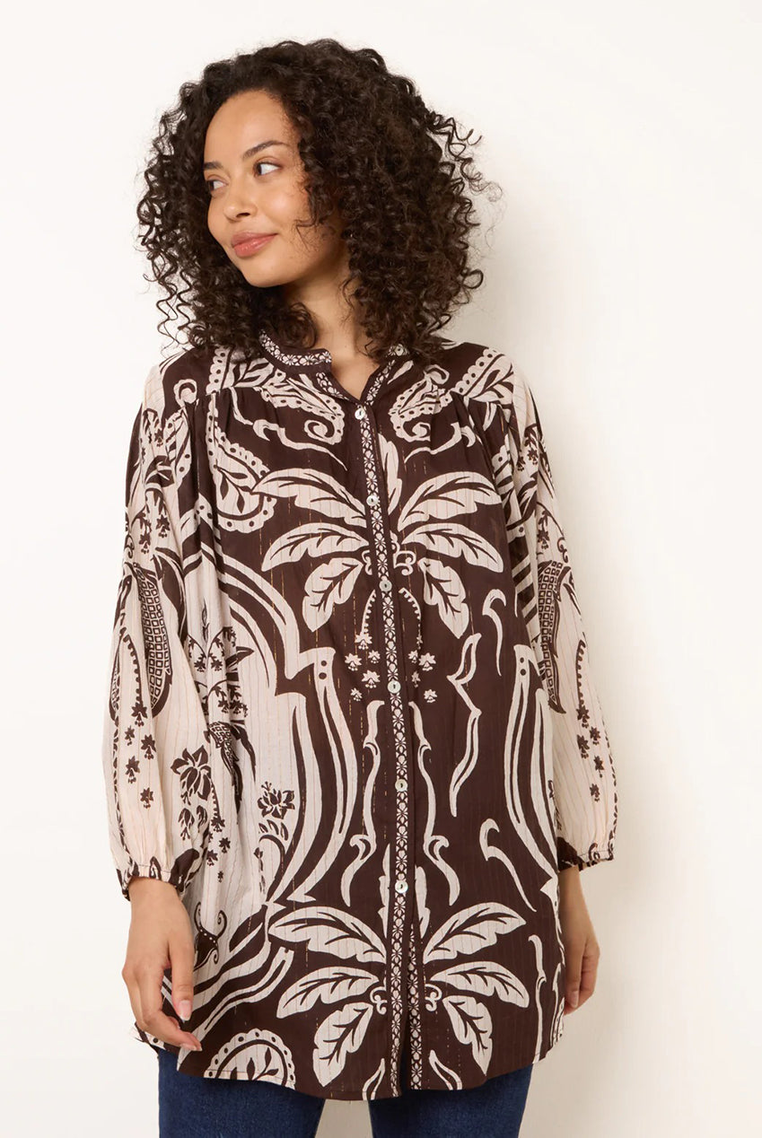 Tropical Metallic Oversized Shirt BV269400030