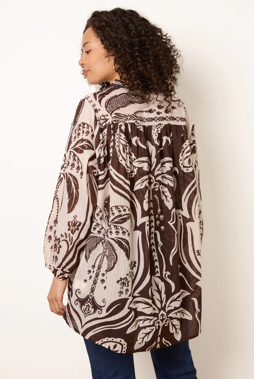Tropical Metallic Oversized Shirt BV269400030