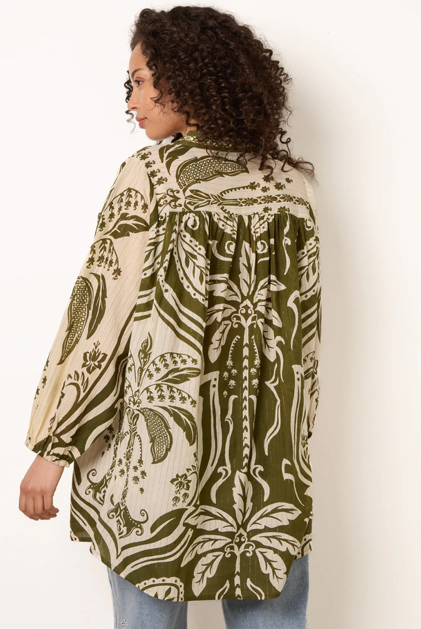 Tropical Metallic Oversized Shirt BV269400056