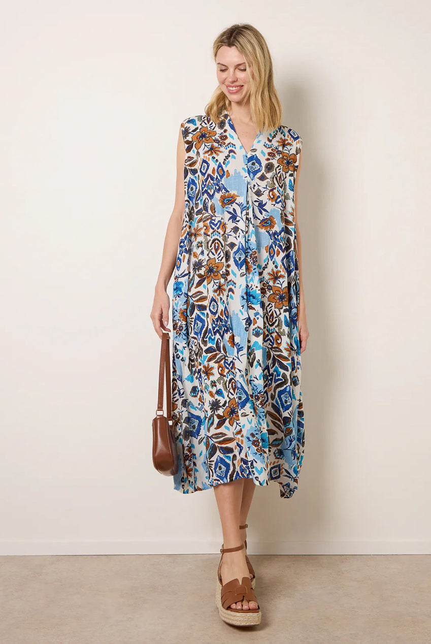 V Neck Loose Fit Maxi Dress BV269869002