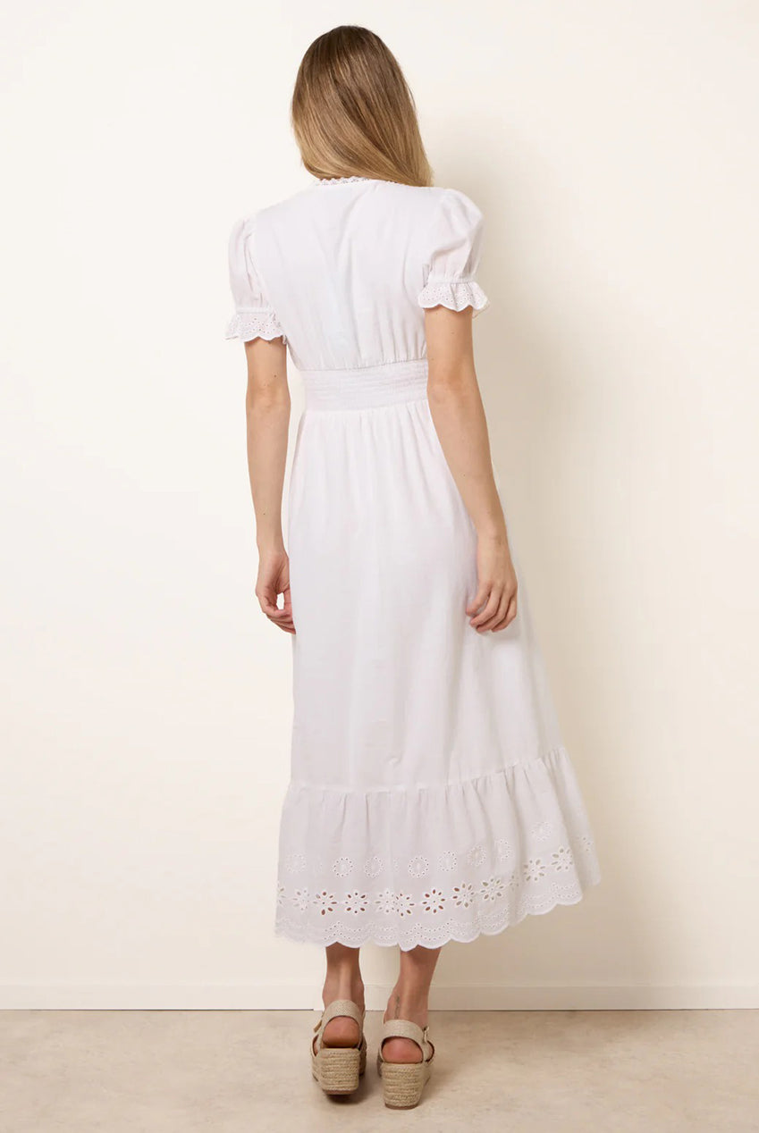Embroidery Detail V-Neck Dress BV269874014