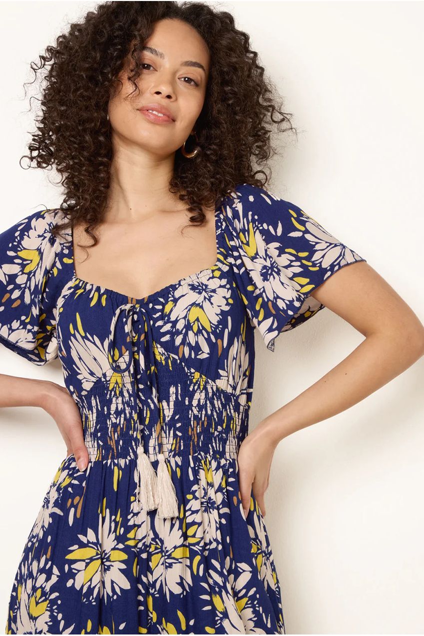 Shirred Waist Wide Leg Jumpsuit BV269935178