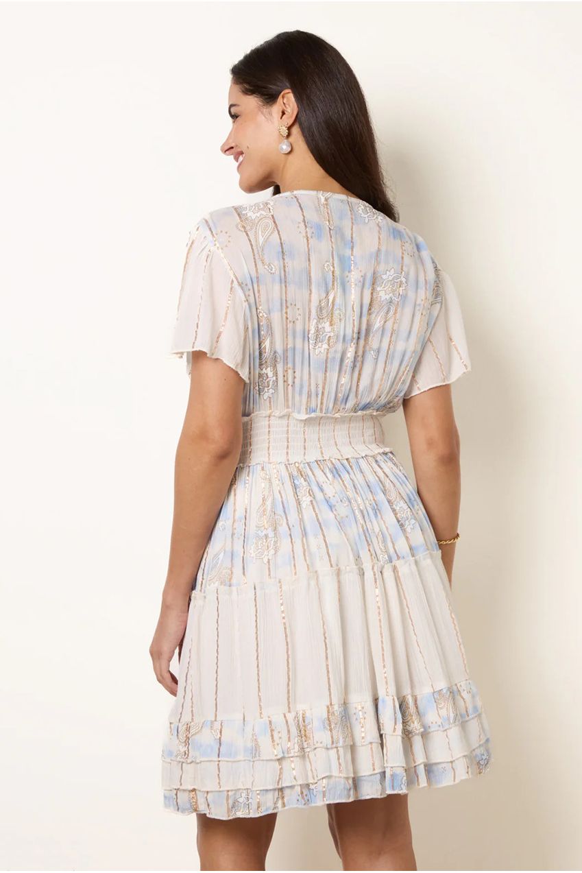 Embellished Metallic Mini Dress BV269936002