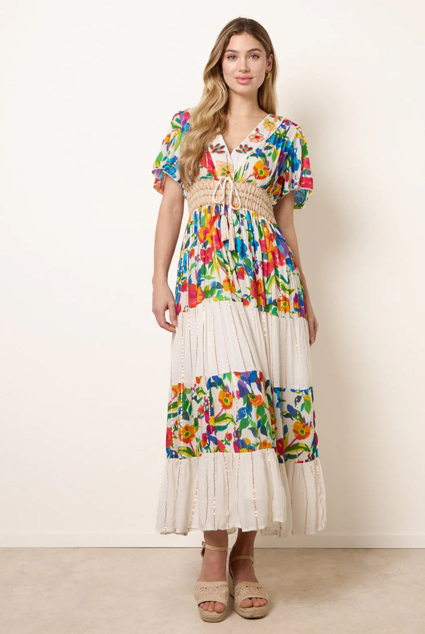 Bright Print Tiered Dress BV269940063