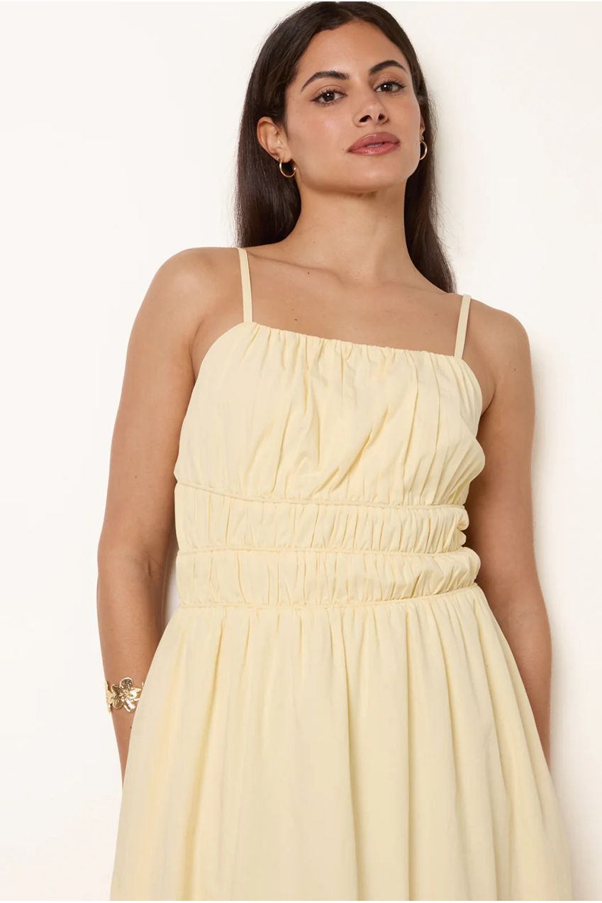 Ruched Binding Strappy Midi Dress BV269986026