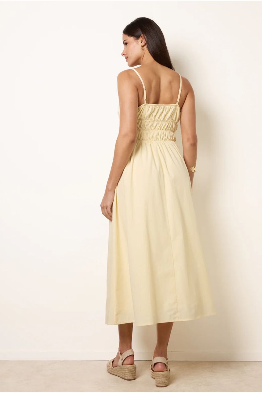 Ruched Binding Strappy Midi Dress BV269986026
