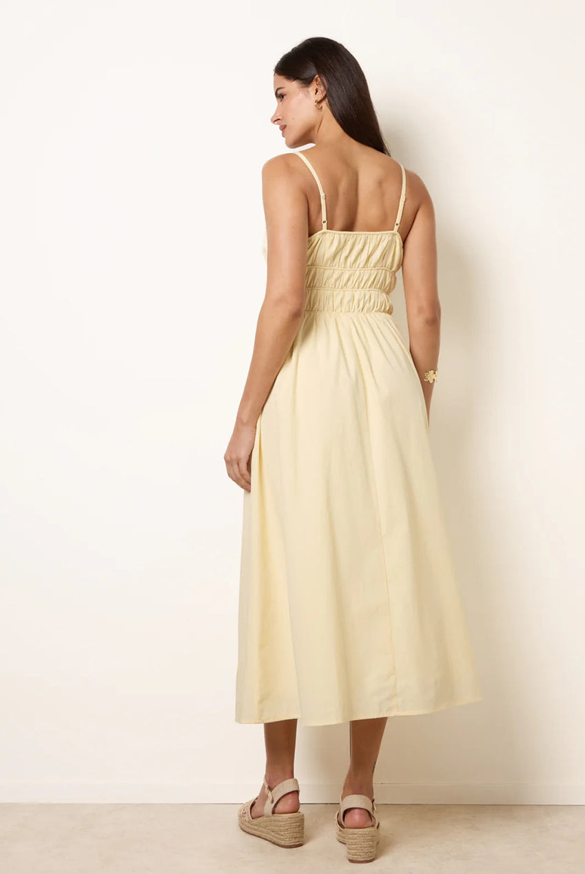 Ruched Binding Strappy Midi Dress BV269986026