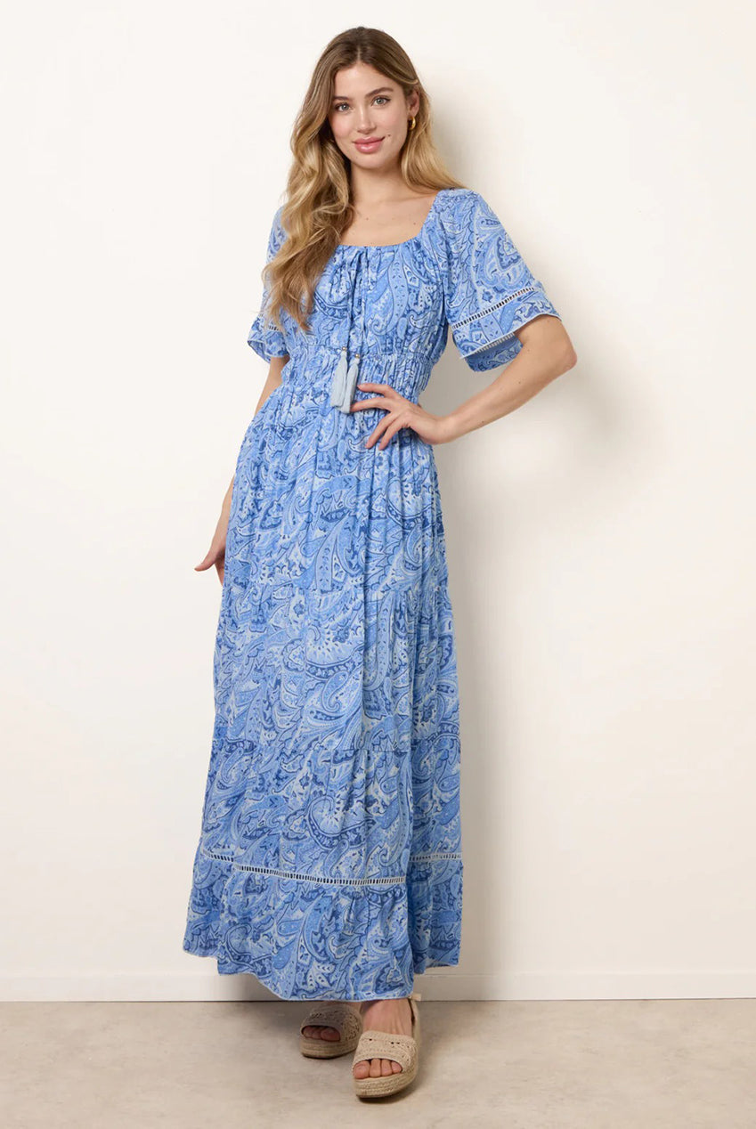 Ladder Trim Detailing Bardot Dress BV269989002