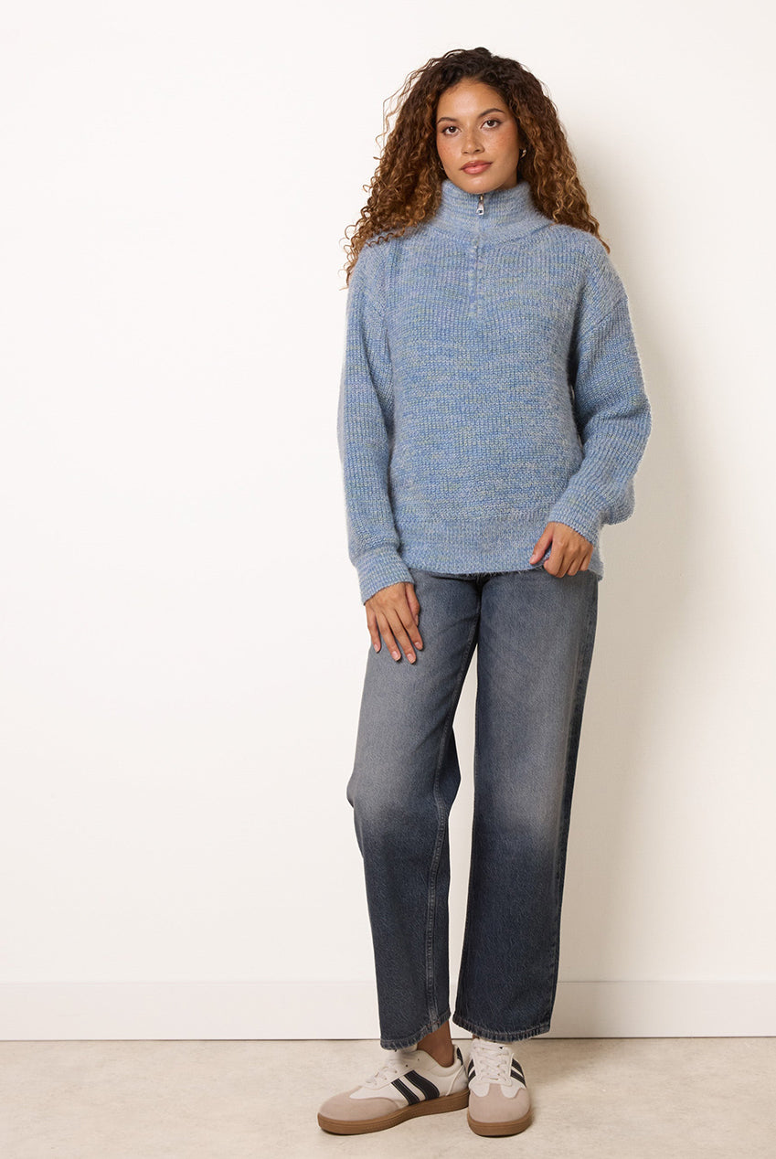 Zip Neck Knit Jumper BV4014018