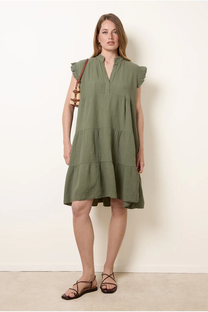 Cheesecloth Frill Sleeve Tunic BV6273IT056