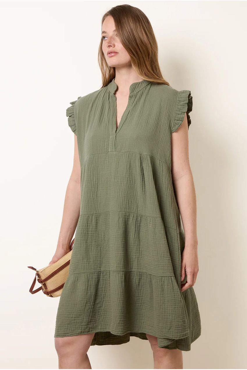 Cheesecloth Frill Sleeve Tunic BV6273IT056
