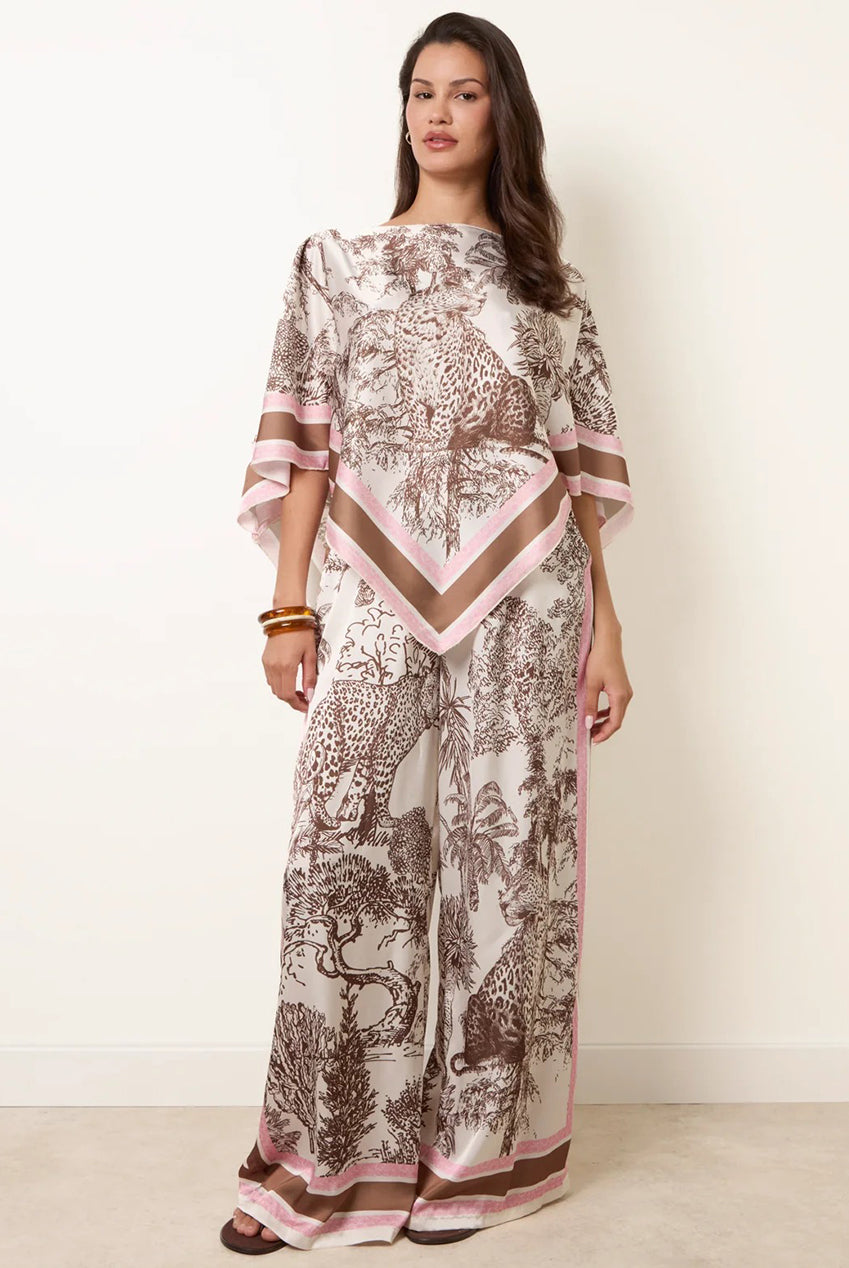 Scarf Print Trouser Set BV6582IT030