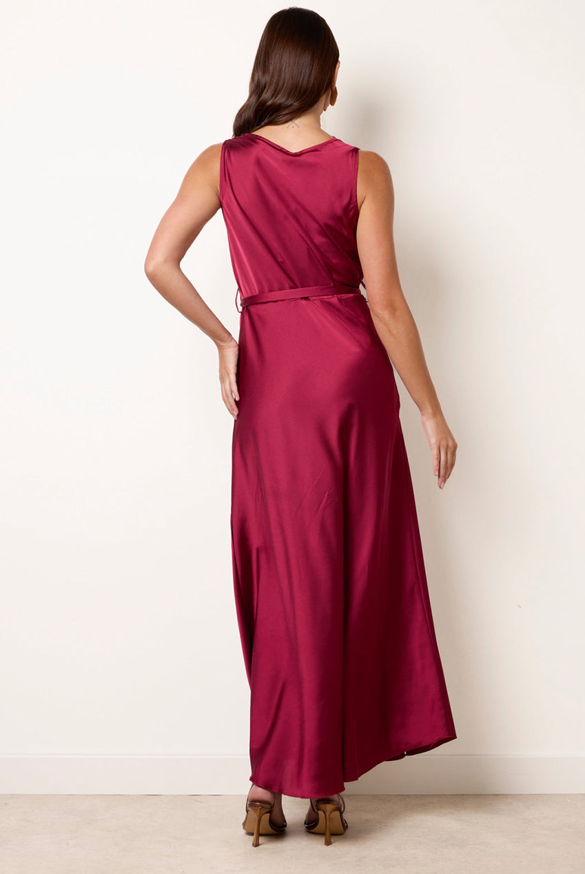 Satin Cowl Neck Dress BV6810IT034
