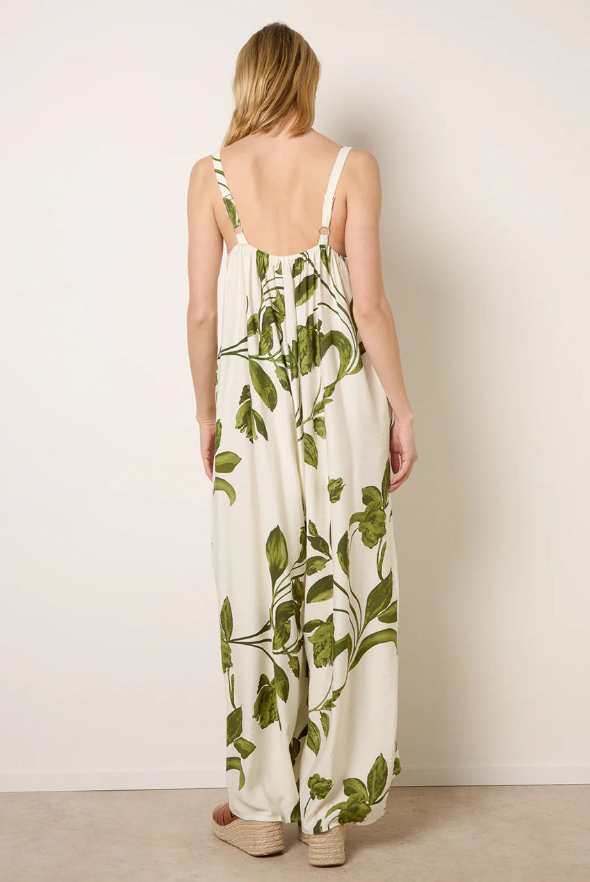 Floral Print Wide Leg Jumpsuit CC2680BV397