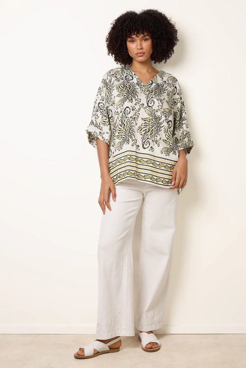 Boxy Short Sleeve Printed Top CC2681BV397