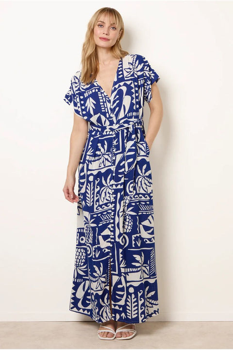 Tropical Block Print Dress by Blue Vanilla