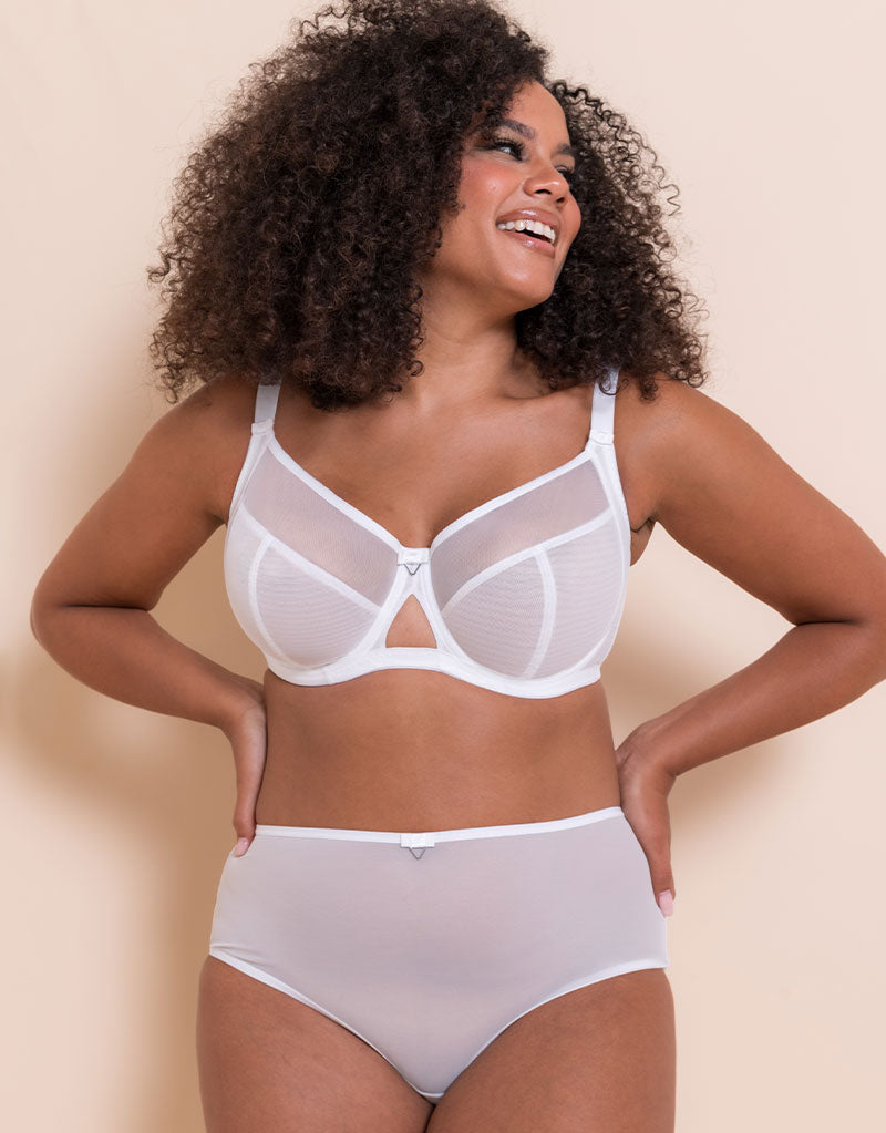 Victory Side Support Balcony Bra White CK9001-WHT