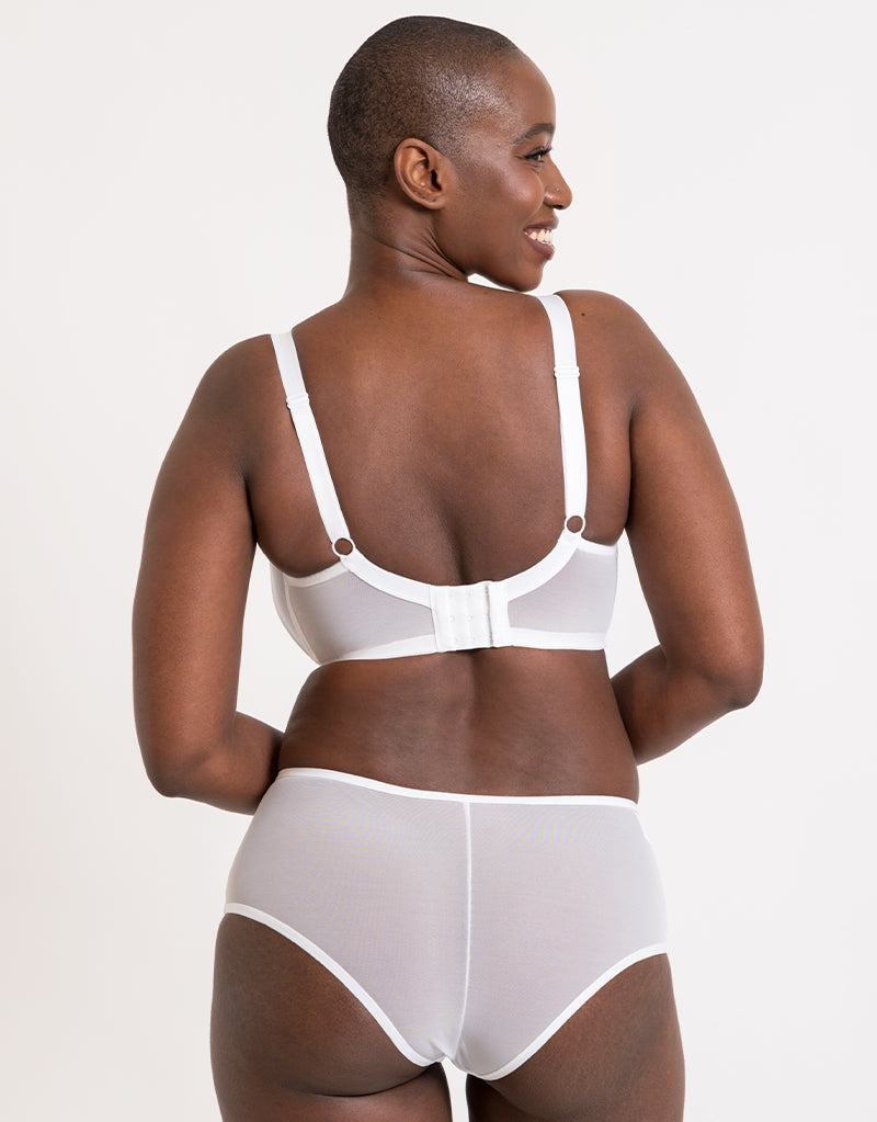 Victory Side Support Balcony Bra White CK9001-WHT