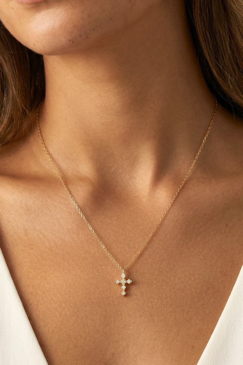 Dainty Cross Necklace 558