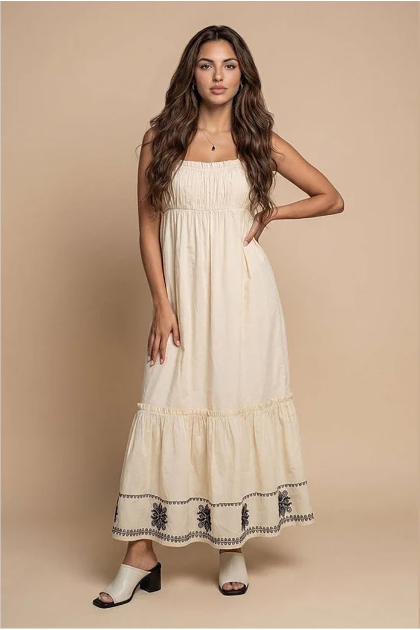 Embroidery Hem Dress 40DRS38737-c13
