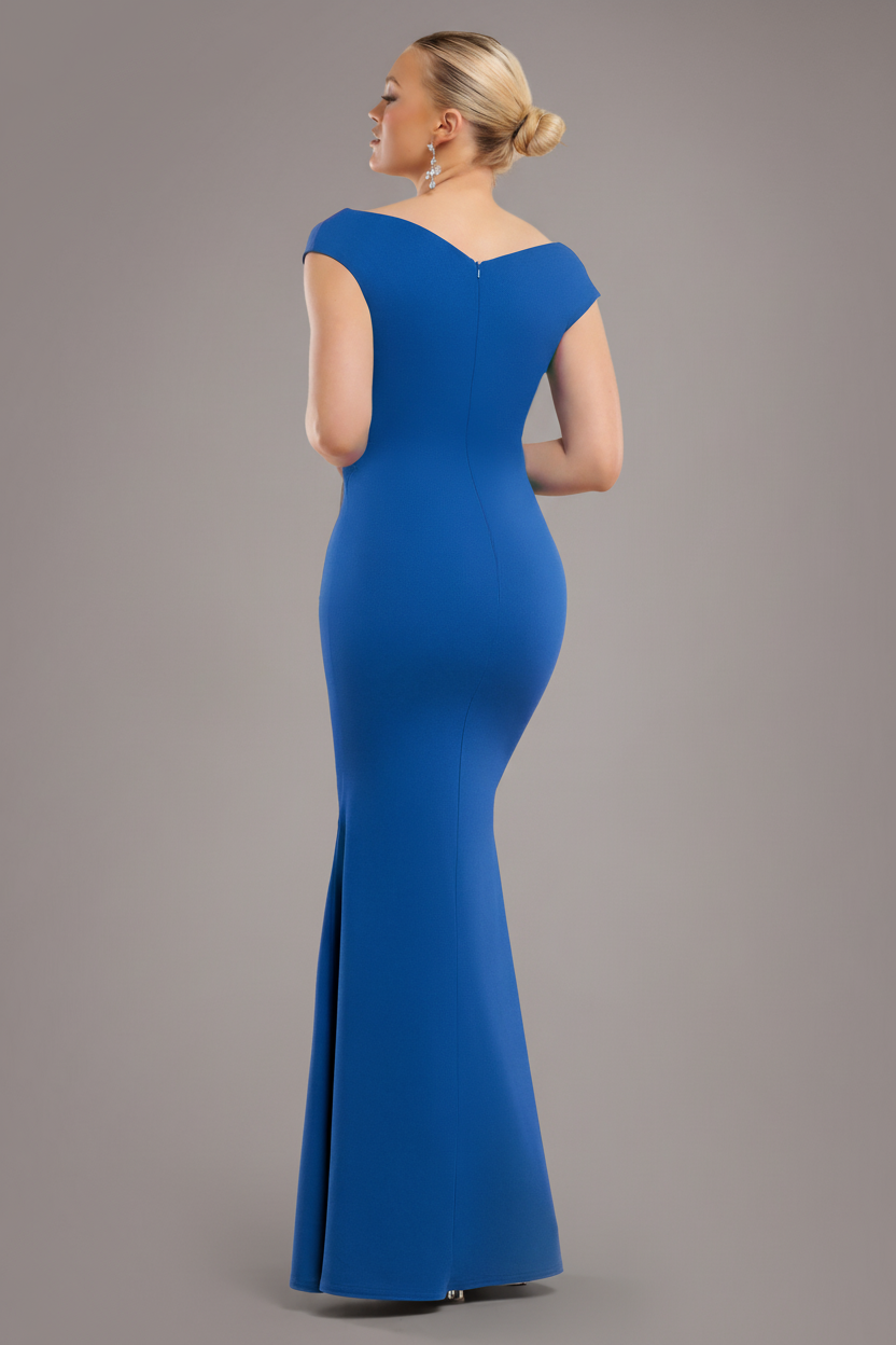Bardot Pleated Maxi Dress - Royal Blue DR1092