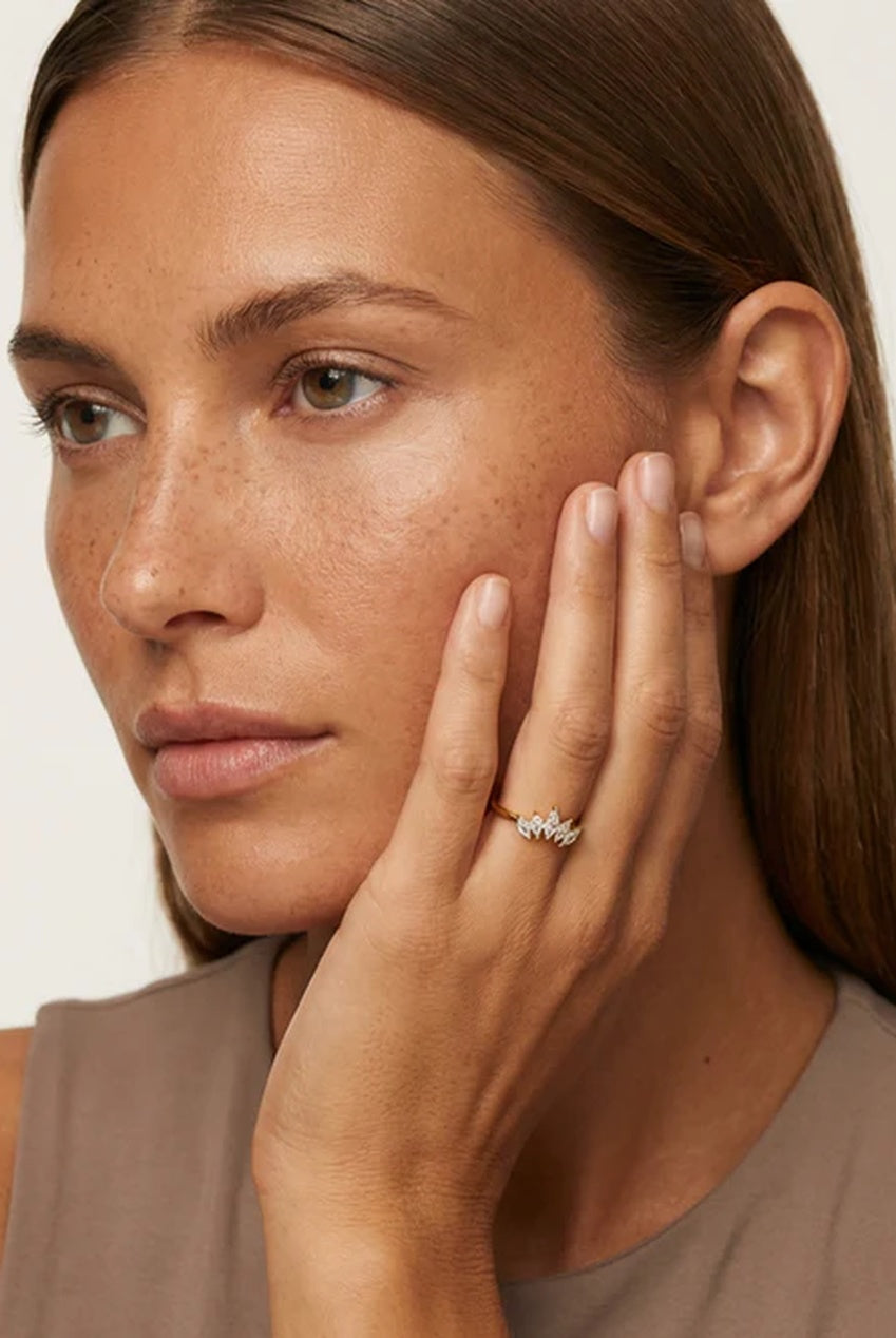 Marquise Crown Ring - Adjustable e35