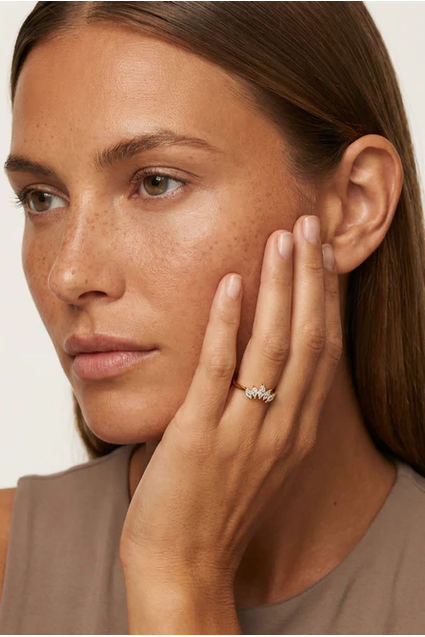 Marquise Crown Ring - Adjustable e35