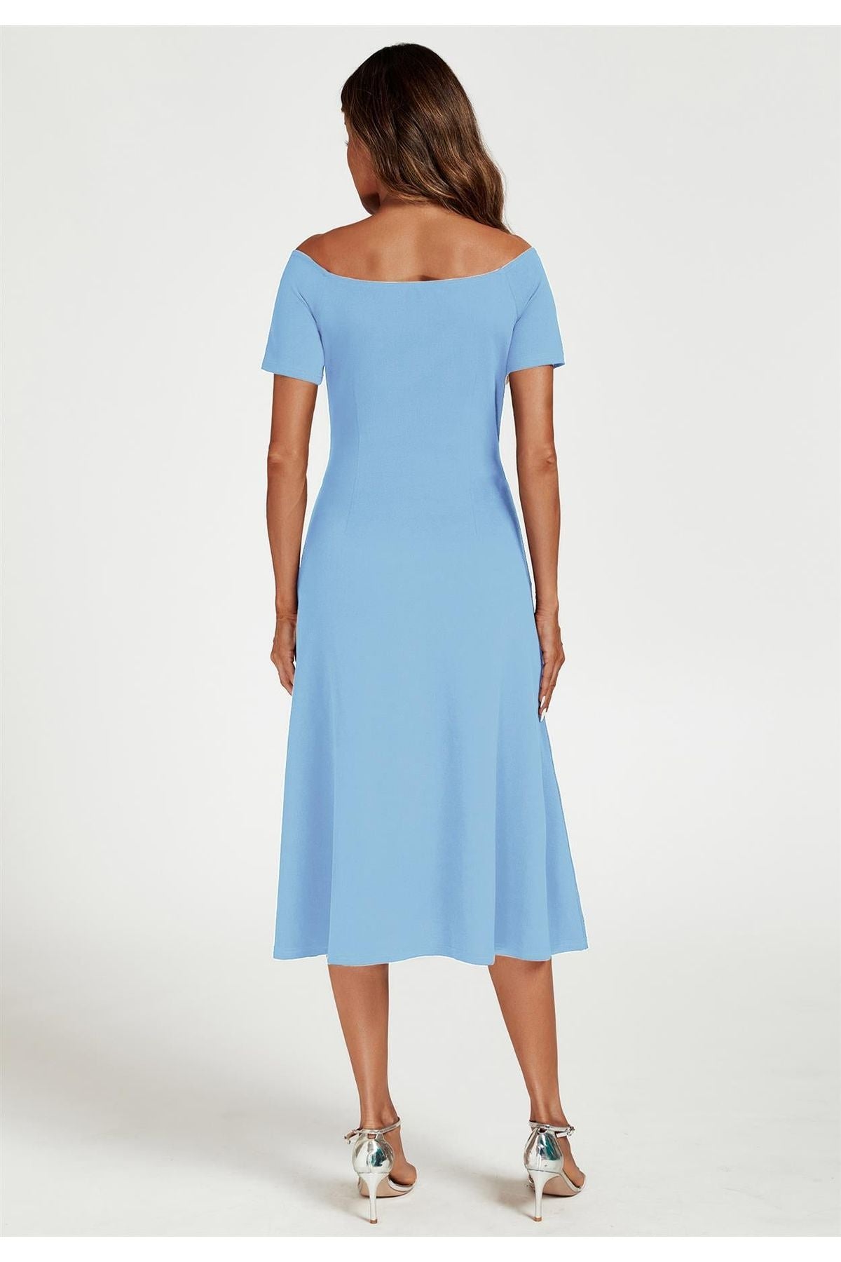 Bardot Midi Dress In Light Blue FS767-LB