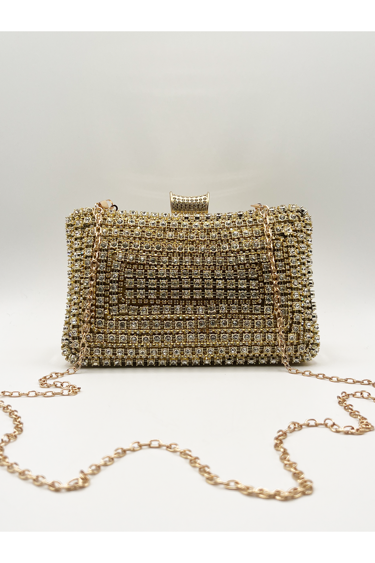 Gold Diamante Clutch Bag HB323224