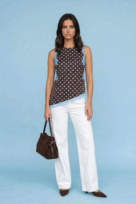 Lace Spot Top by Urban Bliss