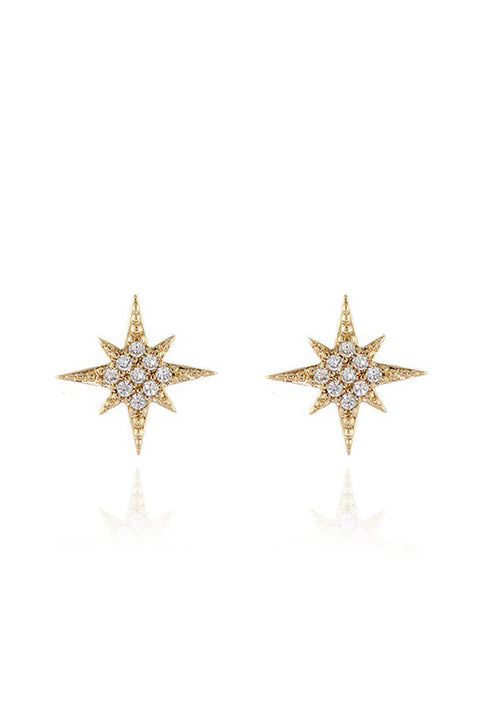 North Star Gold Earrings by Cachet London