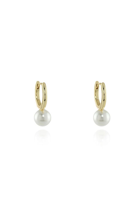 Cachet London Padma 8mm Pearl Gold Hoop by Cachet London