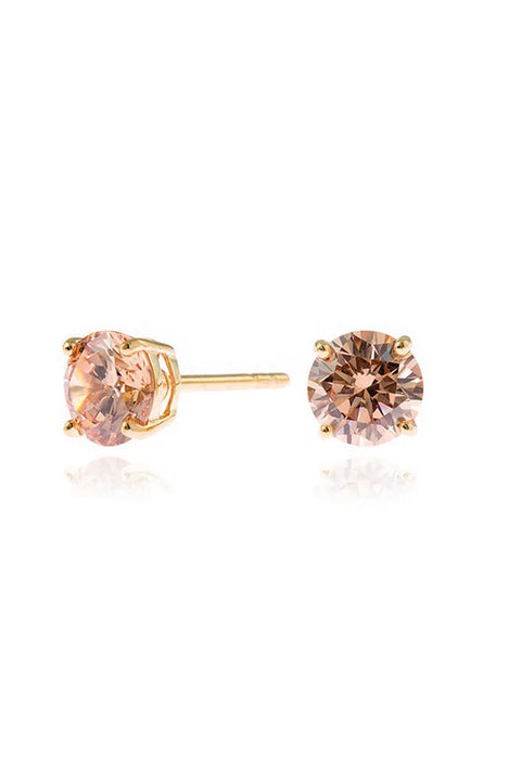 Lana 6mm Champagne Earrings by Cachet London