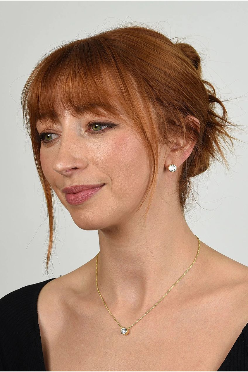 Hatsu 8mm Gold Earrings 413354G322