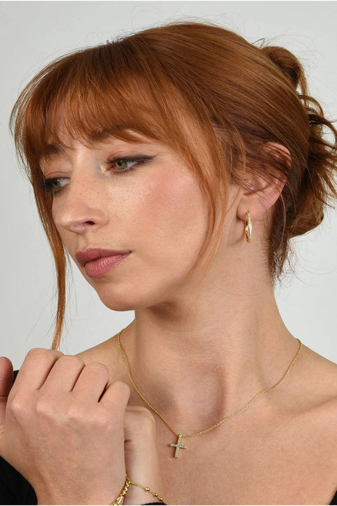 Vice Gold Hoop Earrings by Cachet London