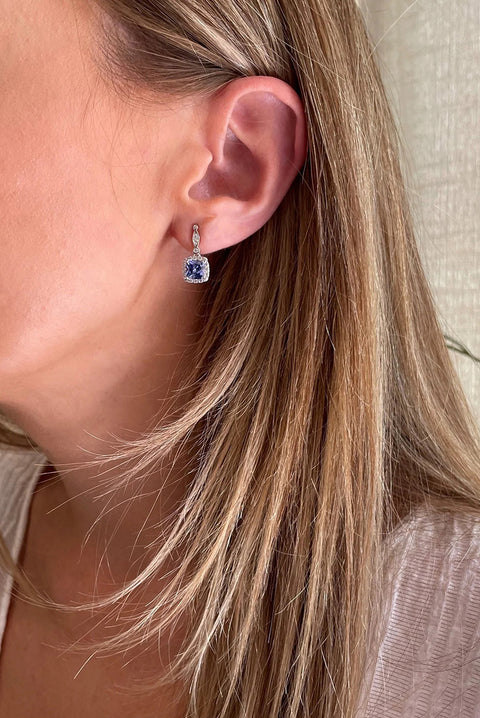 Tanis Silver Tanzanite Earrings by Cachet London