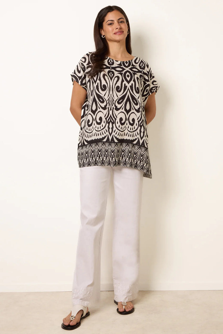 Round Neck Top With Abstract Print MI3852BV003