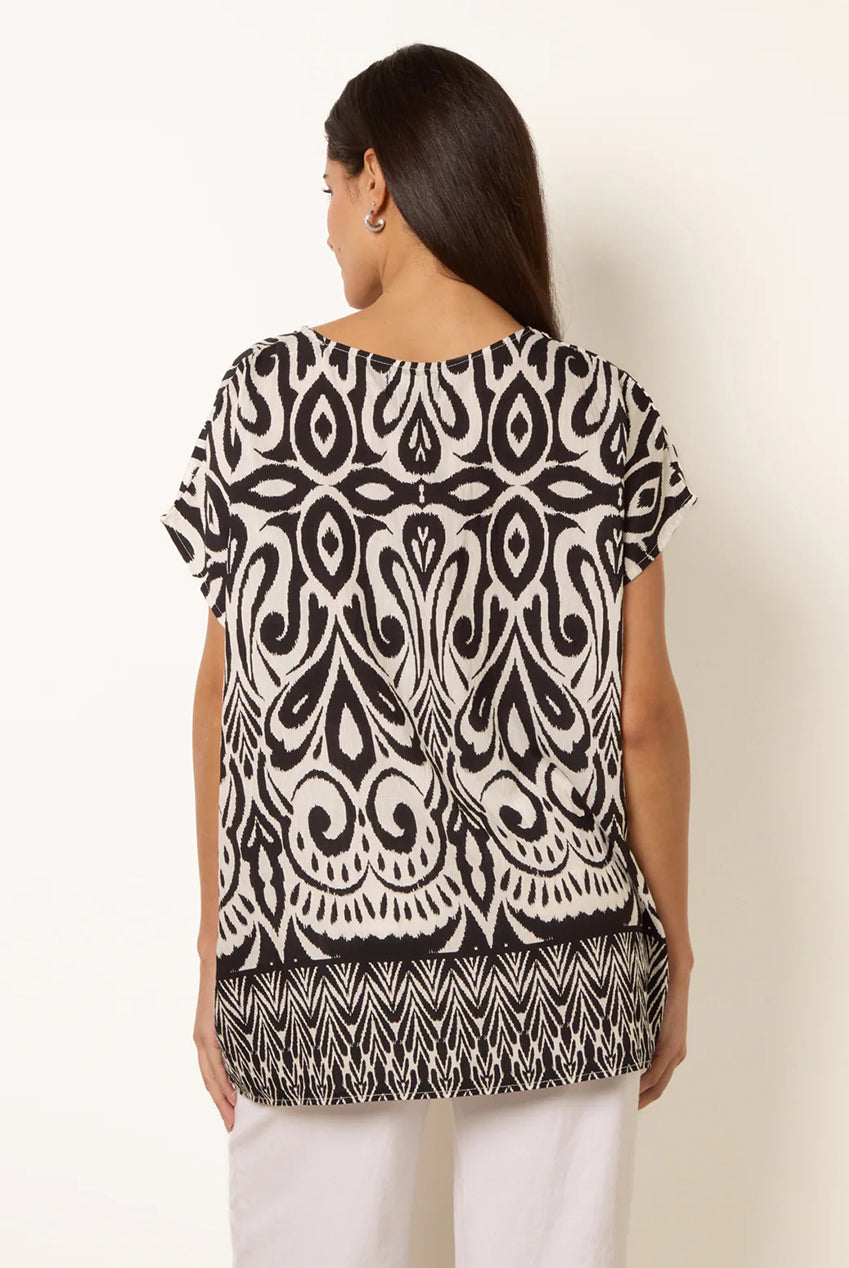 Round Neck Top With Abstract Print MI3852BV003