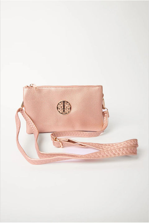 Detailed Zip Up Purse With Detachable Strap by Blue Vanilla
