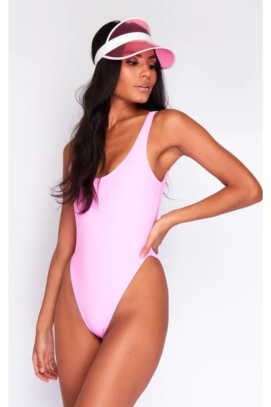 High Leg Brazilian Swimsuit In Pink PI19BRAZ
