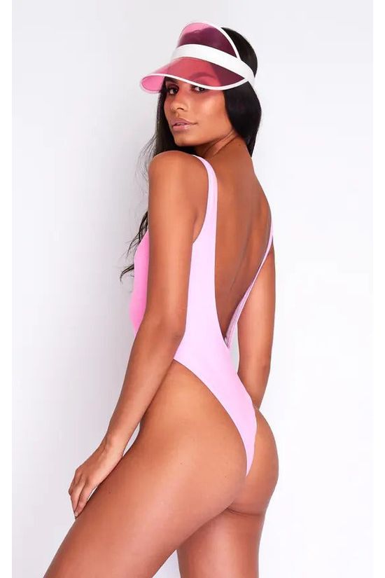 High Leg Brazilian Swimsuit In Pink PI19BRAZ