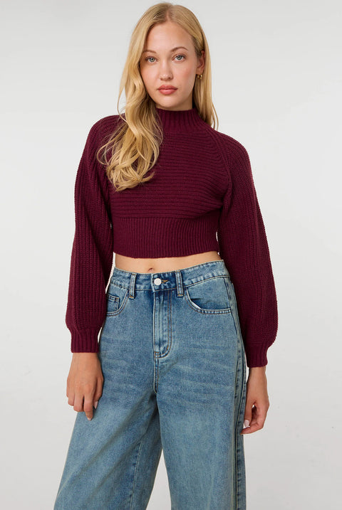 High Neck Knitted Jumper by Pink Vanilla