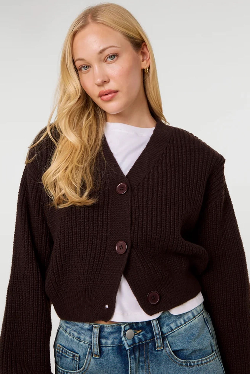 Cropped Button Cardigan PV3761R030