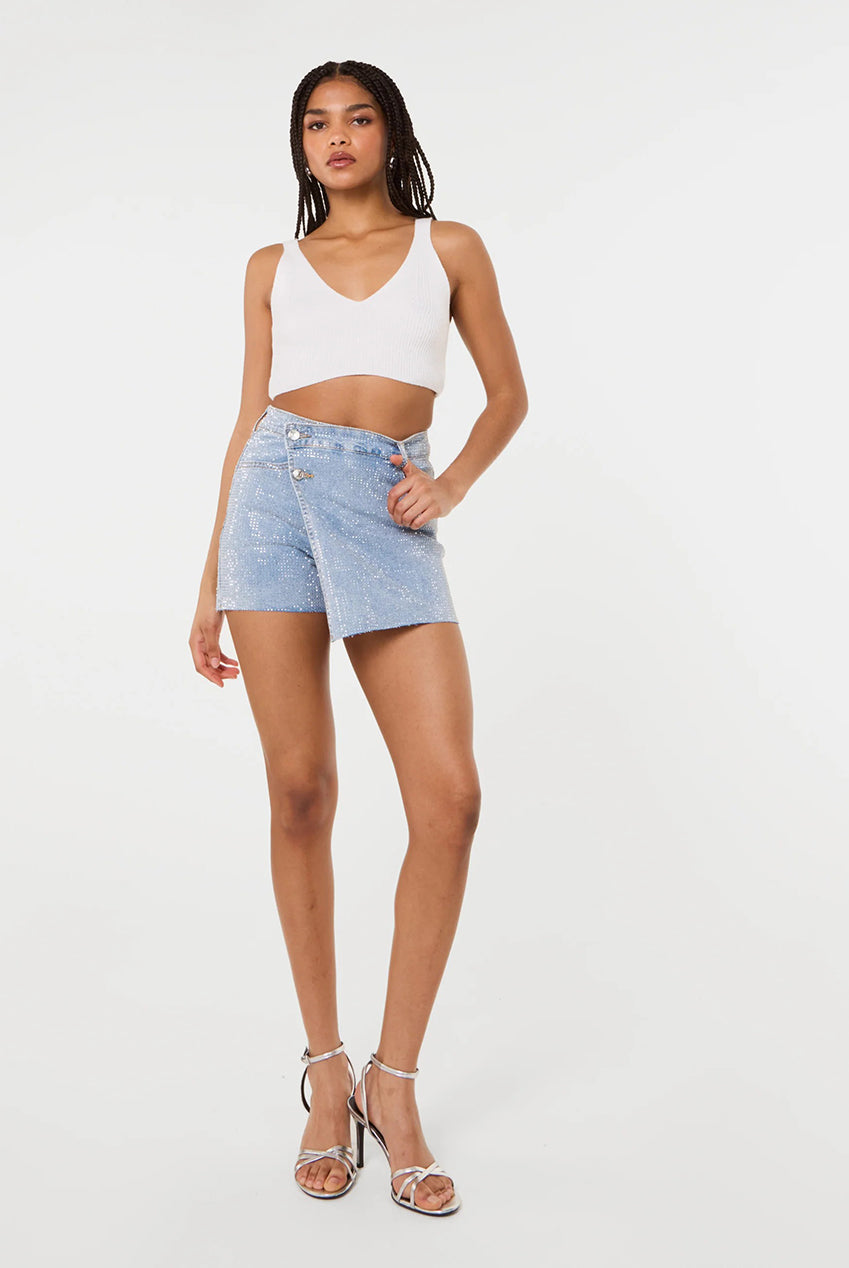Diamante Denim Skort PV3856018
