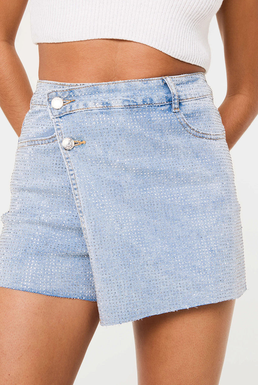 Diamante Denim Skort PV3856018