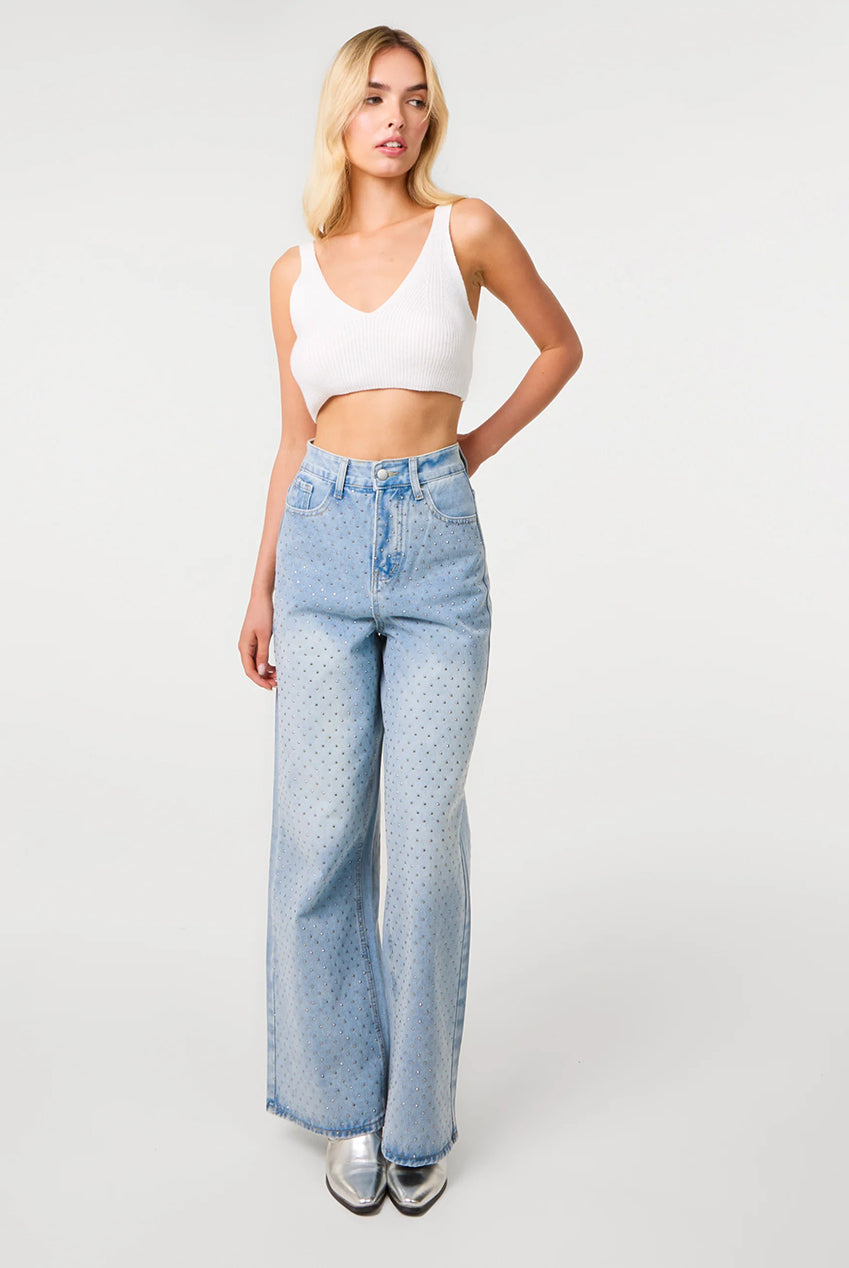 All Over Stud Wide Leg Jeans PV3921018