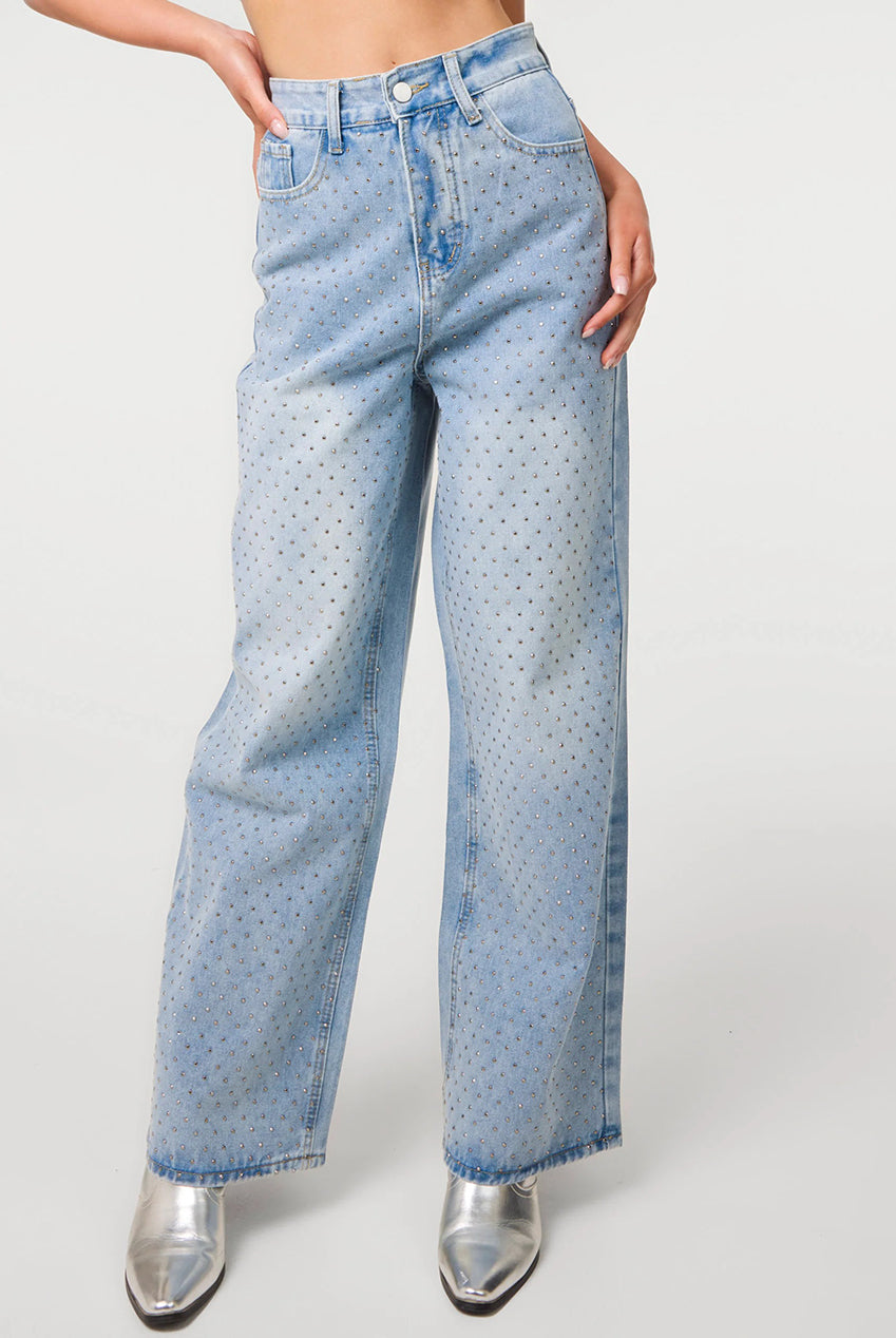 All Over Stud Wide Leg Jeans PV3921018